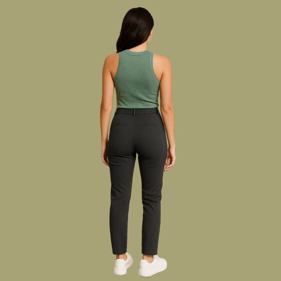 GAP Signature Skinny Ankle Dress Pants – Size 10 | Stretch Mid-Rise Charcoal - Picture 2 of 12